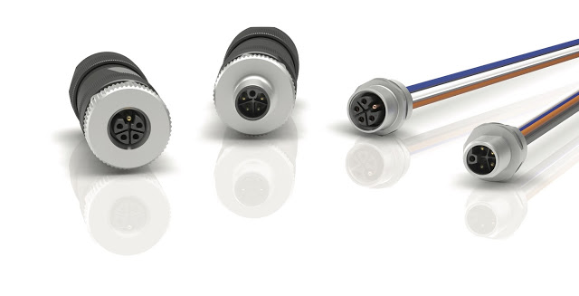 Binder USA Expands M12 Family with K- and L-Coded Field Wire-Able Power Cable and Panel Mount Connectors