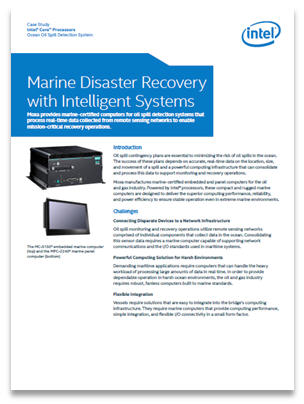 Moxa, Intel and Miros Cooperate to Produce an Offshore Oil Spill Detection System