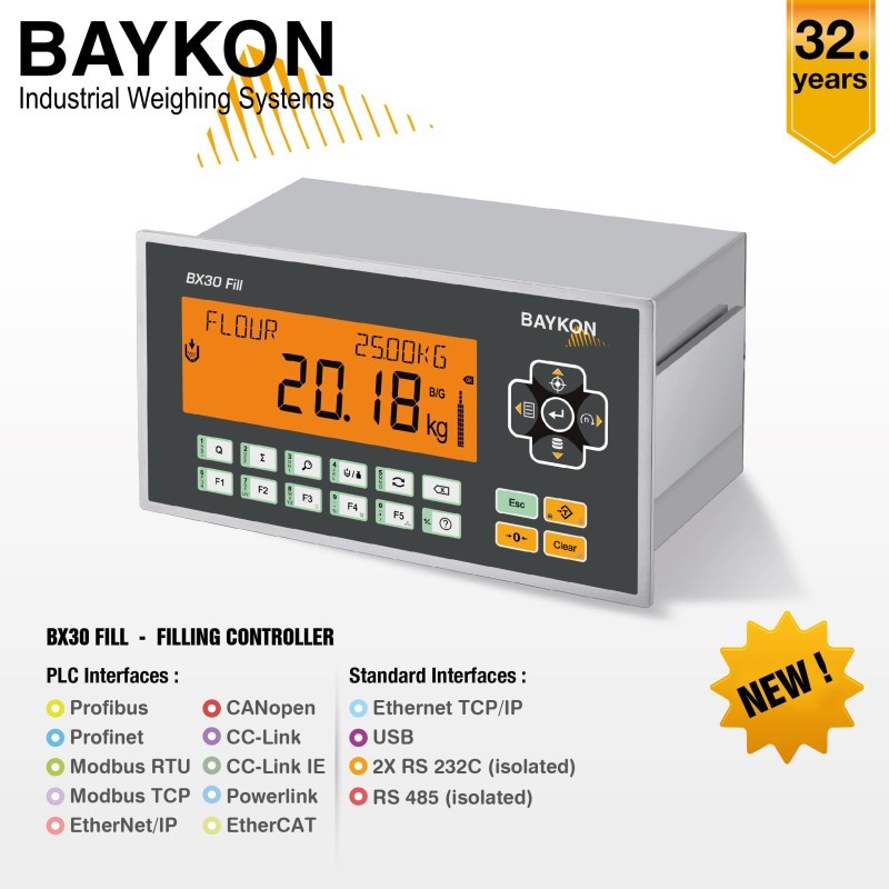 BX30 Fill - New Smart Controller for Filling and Packing Machines from BAYKON