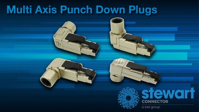 Stewart Connector Introduces Multi Axis RJ45 Punch Down Modular Plugs