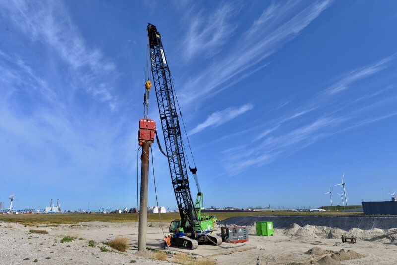 HBK strain gauges measure vibration of new piledriving method for offshore wind turbines