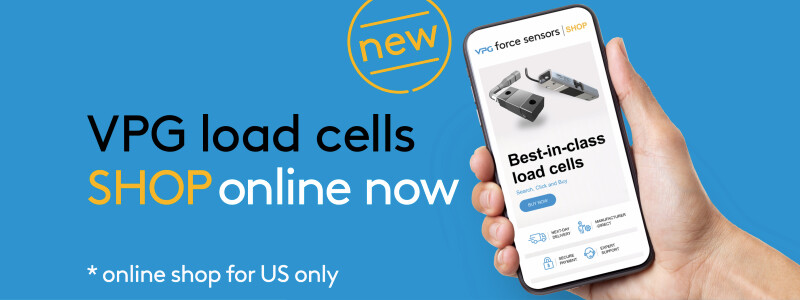 VPG Force Sensors’ high-quality load cells can now be purchased online in the US, with delivery within days