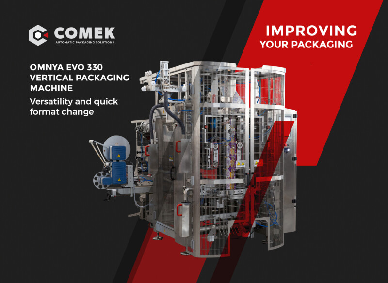 Comek Omnya EVO 330 Vertical Packaging Machine: versatility and quick format change