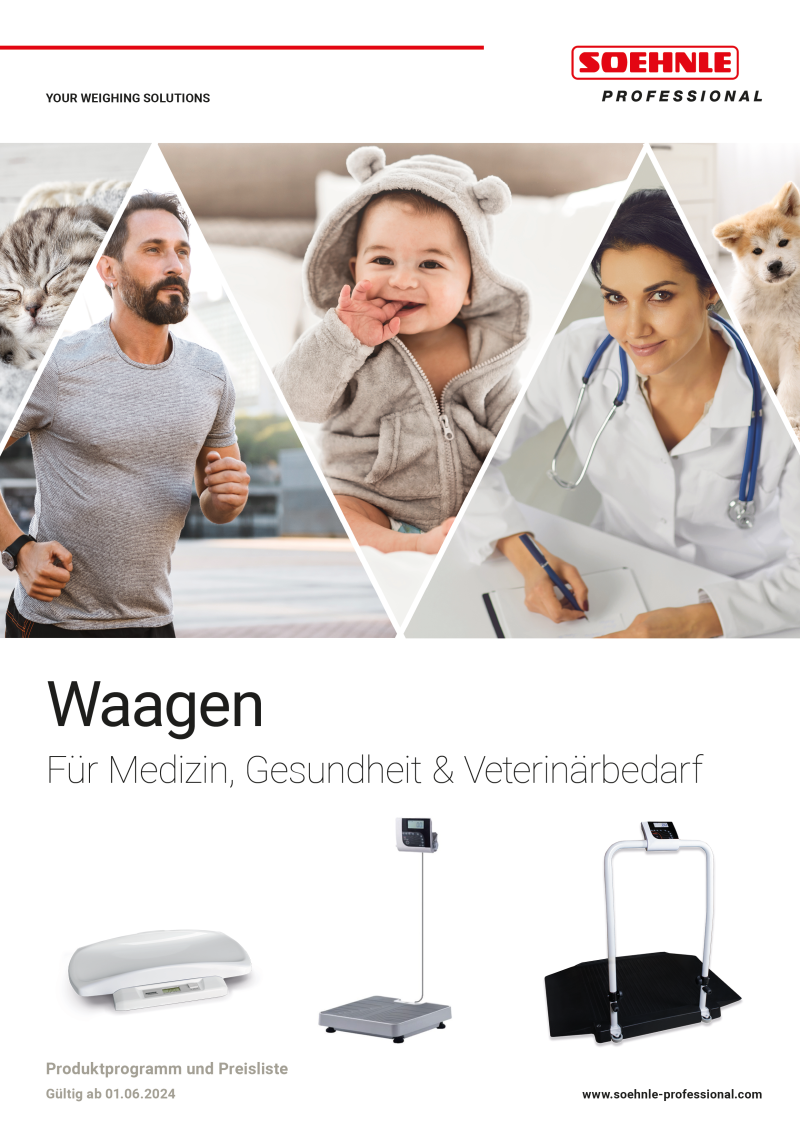 Scales For Medical, Health & Veterinary Requirements - The New Soehnle Professional Catalogue