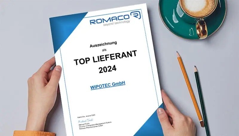 Wipotec is Top Supplier 2024 for Romaco