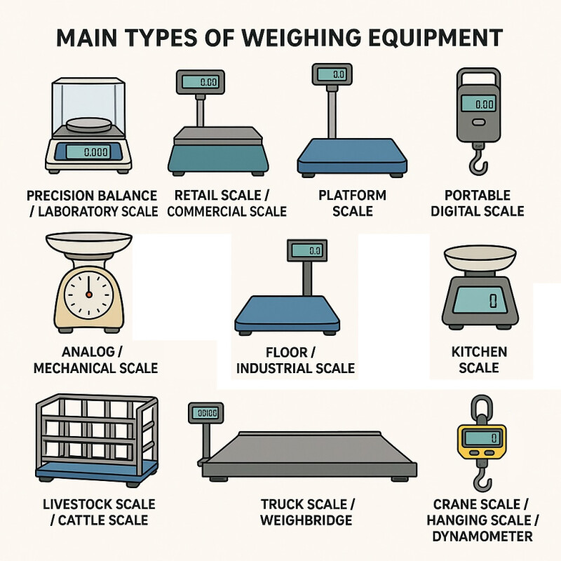 10 Main Types of Weighing Equipment