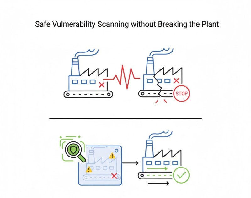 Vuln Scanning without Breaking the Plant: Safe Methods