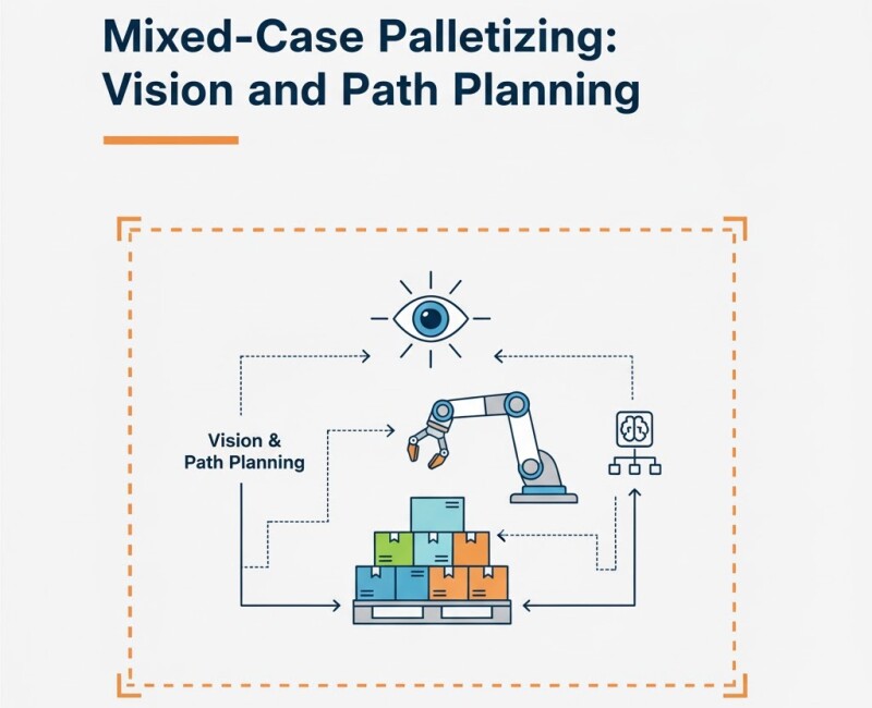 Mixed-Case Palletizing: Vision and Path Planning