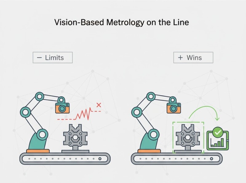 Vision-Based Metrology on the Line: Limits and Wins