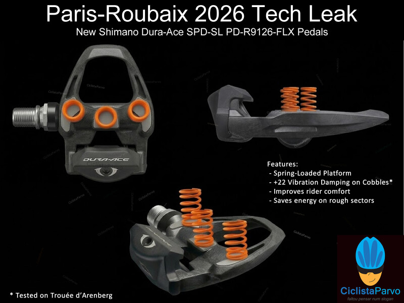 Paris-Roubaix 2026 Tech Leak New Shimano Dura-Ace SPD-SL PD-R9126-FLX Pedals