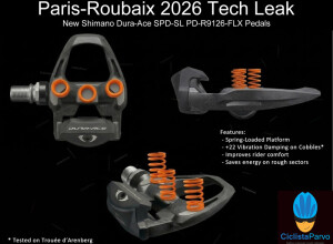 Paris-Roubaix 2026 Tech Leak New Shimano Dura-Ace SPD-SL PD-R9126-FLX Pedals