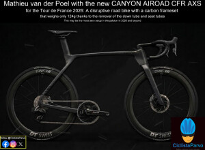 Mathieu van der Poel with the new CANYON AIROAD CFR AXS