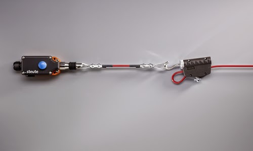 Hygiene-compliant and easy to install: Emergency pull-wire switch with new wire tensioner from steute