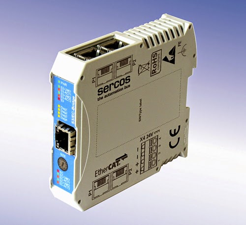 The Sercos®/EtherCAT-Bridge from CANNON-Automata connects Sercos Master with KUKA Robots